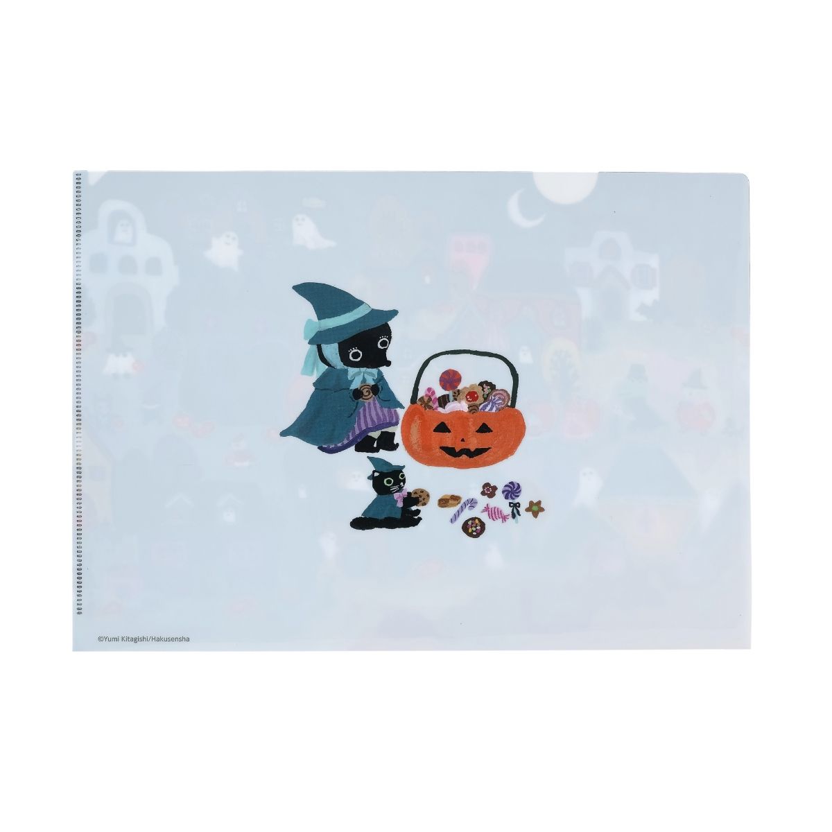 【もぐらちゃんのハロウィン】（A4）クリアファイル　ハロウィンのまち