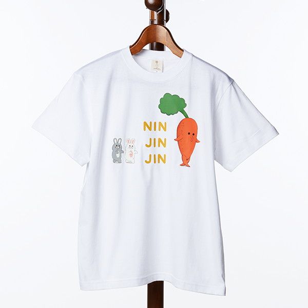 【MOE】Tシャツ(キューライス/「ニンジンジン」/あるくニンジンジン）/ユニセックスM