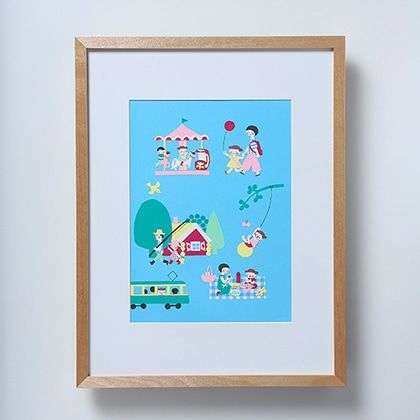 【杉浦さやか】複製原画（おやこデート）【同梱不可】
