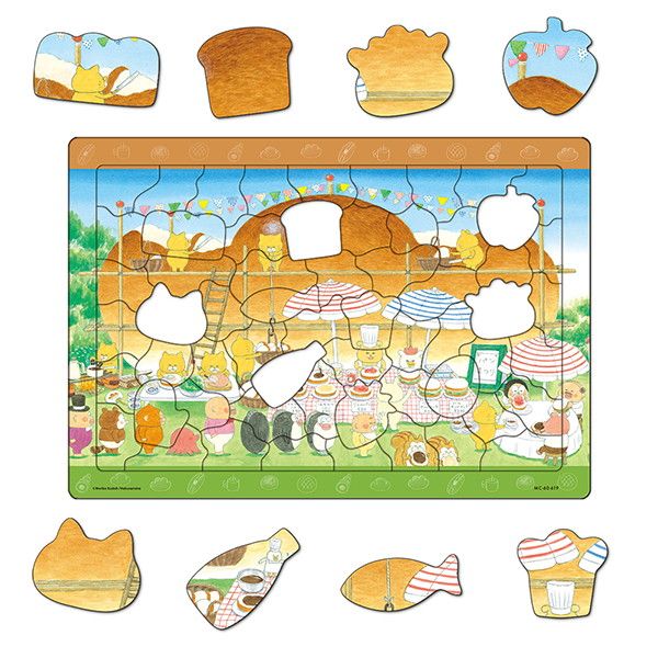 【ノラネコぐんだん】シルエットピース チャイルドパズル（60ピース/パンまつり）