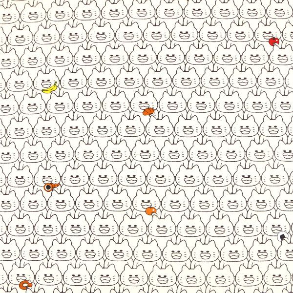 【ノラネコぐんだん】 ファブリック（50cmカットクロス/ノラネコいっぱい/ノラきなり）