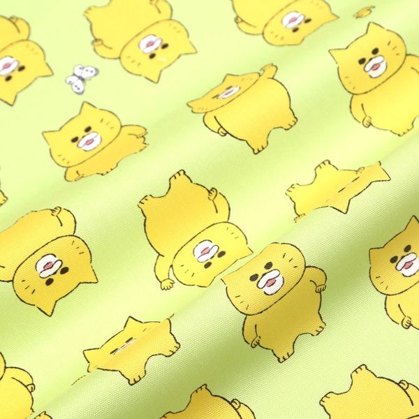 【ノラネコぐんだん】 ファブリック（50cmカットクロス/きせかえノラネコ/メロンパンいろ）