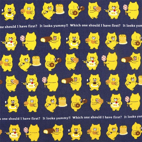 【ノラネコぐんだん】ファブリック（1mカットクロス/ノラネコおやつ/ノラこん）