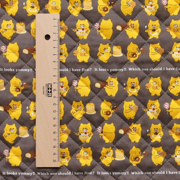 【ノラネコぐんだん】オックスキルト生地50cmカットクロス（ノラネコおやつ/ノラちゃ）