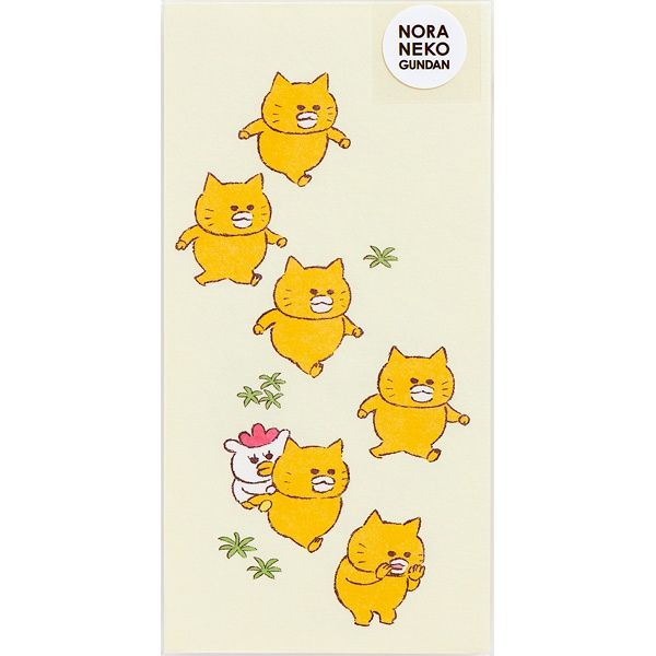 【ノラネコぐんだん】 金封（長ポチ袋/3枚入/ おんぶ）