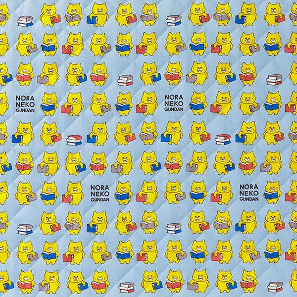 【ノラネコぐんだん】オックスキルト生地50cmカットクロス（ノラネコどくしょ/そらいろ）