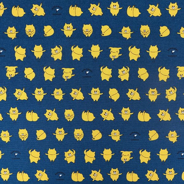 【ノラネコぐんだん】ファブリック オックス50cmカットクロス（ノラネコたいそう/こん）