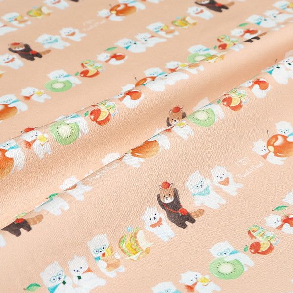 【しろくまきょうだい】ファブリック オックス50cmカットクロス（おべんとうやさん）