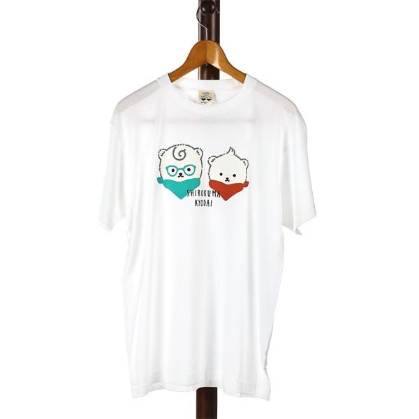 【しろくまきょうだい】Tシャツ（かお/白/Mサイズ）