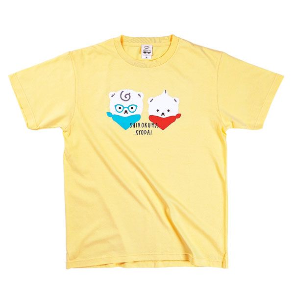 【しろくまきょうだい】Tシャツ（かお/黄/Mサイズ）