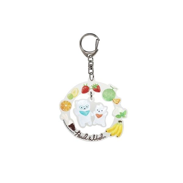 【しろくまきょうだい】ゆらゆらアクリルキーホルダー（フルーツ）