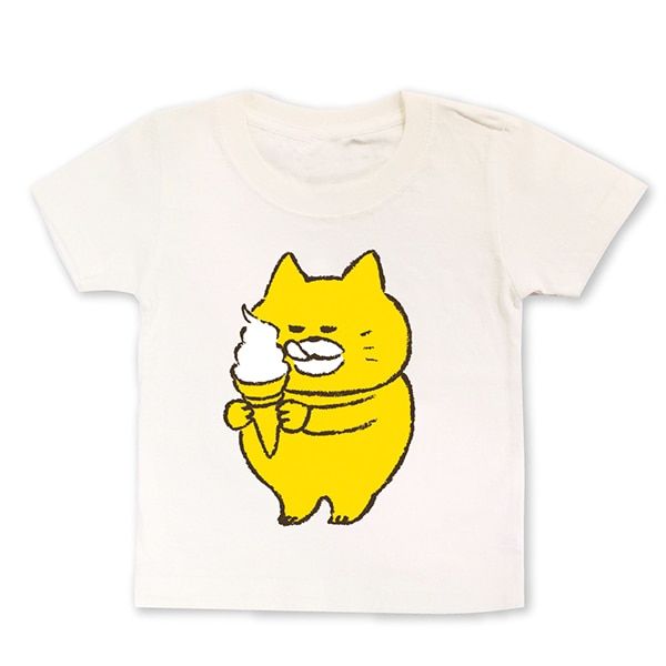 【ノラネコぐんだん】Tシャツ （ソフトクリーム）キッズ/黒 120cm