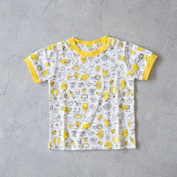 【ノラネコぐんだん】Tシャツ（バラエティ/黄）キッズ/120cm