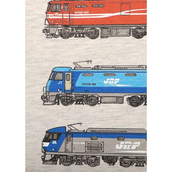 【でんしゃのずかん】大人Tシャツ（貨物列車）/M
