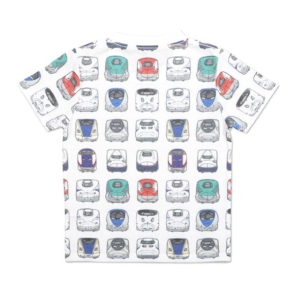 【でんしゃのずかん】キッズTシャツ（でんしゃのずかんパターン）/120cm
