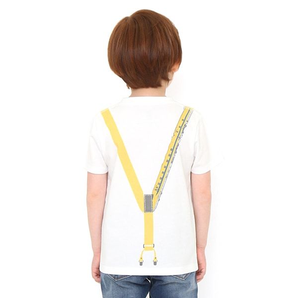 【でんしゃのずかん】キッズTシャツ（イエローサスペンダー）/110cm