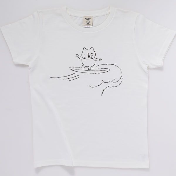 【ノラネコぐんだん】Tシャツ（なみのり/白）/キッズ 120cm