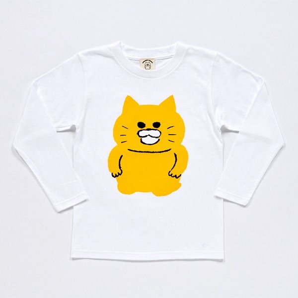 【ノラネコぐんだん】長袖Tシャツ ノラネコ 白/キッズ 130cm