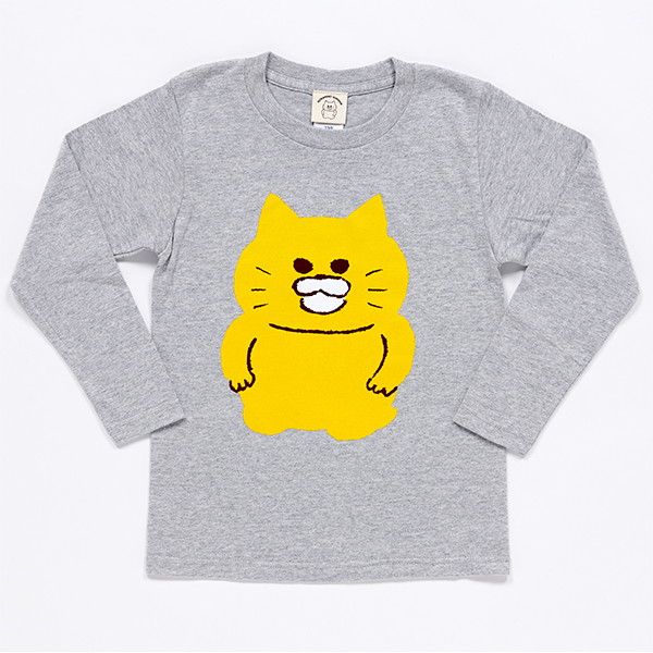 【ノラネコぐんだん】長袖Tシャツ ノラネコ グレー/キッズ 130cm