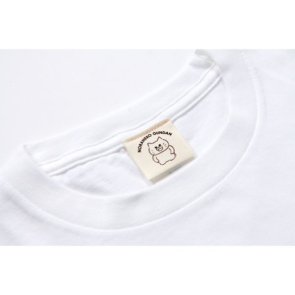 【ノラネコぐんだん】長袖Tシャツ ノラネコワンポイント 白/キッズ 130cm