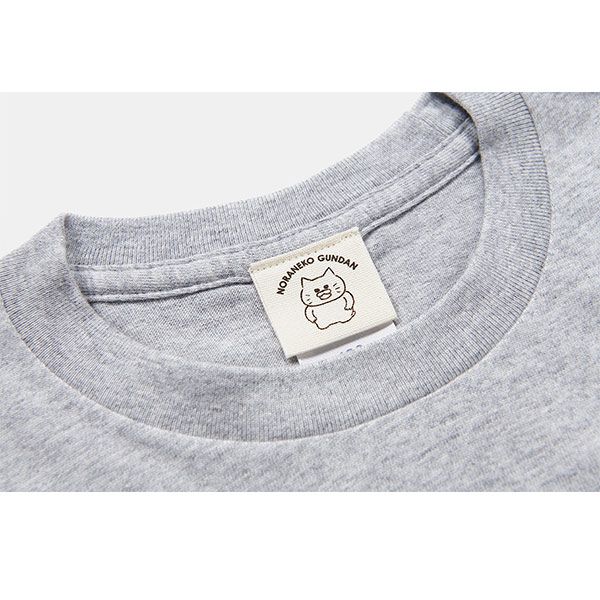 【ノラネコぐんだん】長袖Tシャツ プリンアラモード グレー/キッズ 130cm