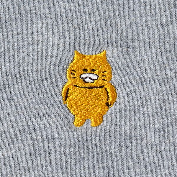 【ノラネコぐんだん】トレーナー（ノラネコ刺繍/グレー）キッズ/キッズ120cm