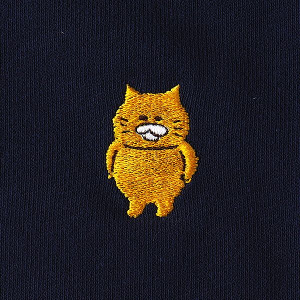 【ノラネコぐんだん】トレーナー（ノラネコ刺繍/ネイビー）キッズ/キッズ120cm