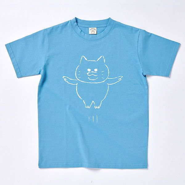 【ノラネコぐんだん】Tシャツ（ジャンプ/青）/130cm