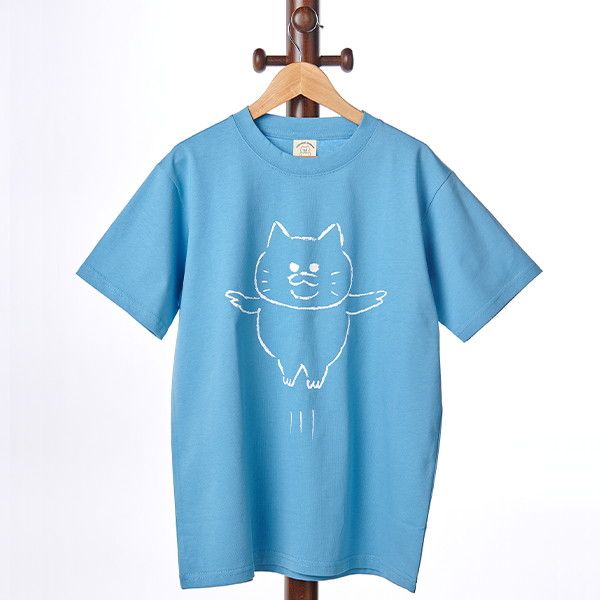 【ノラネコぐんだん】Tシャツ（ジャンプ/青）/130cm
