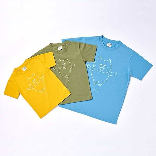 【ノラネコぐんだん】Tシャツ（ジャンプ/青）/130cm