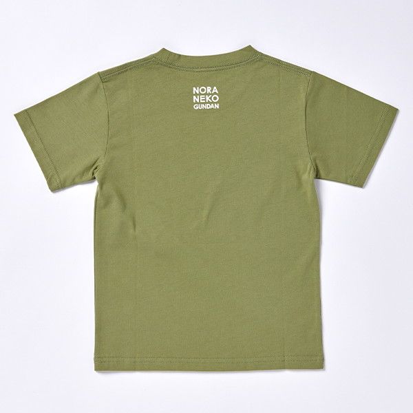【ノラネコぐんだん】Tシャツ（ジャンプ/緑）/130cm