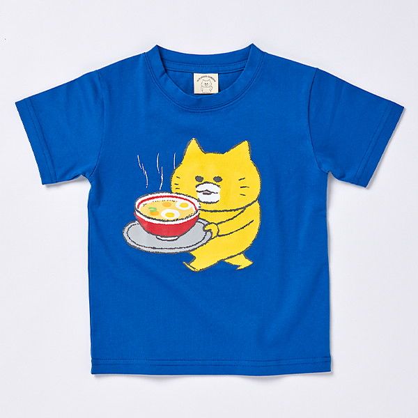 【ノラネコぐんだん】Tシャツ（ラーメン/ネイビー）/130cm