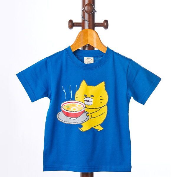 【ノラネコぐんだん】Tシャツ（ラーメン/ネイビー）/130cm