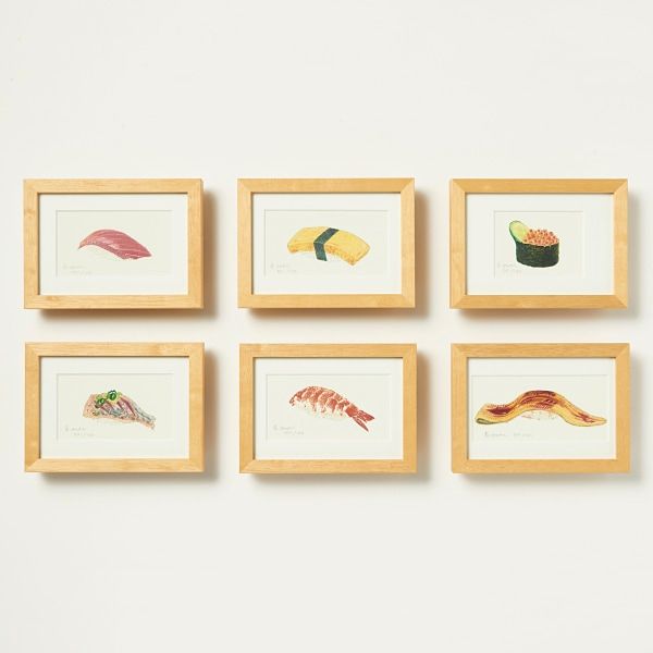 kodomoe shop｜【大森裕子】複製原画（おすしのずかん/まぐろ