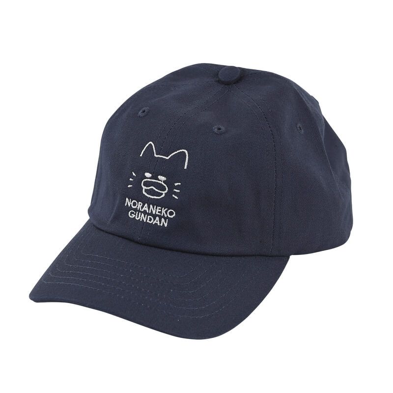 【ノラネコぐんだん】 キャップ　かお（1色）ネイビー