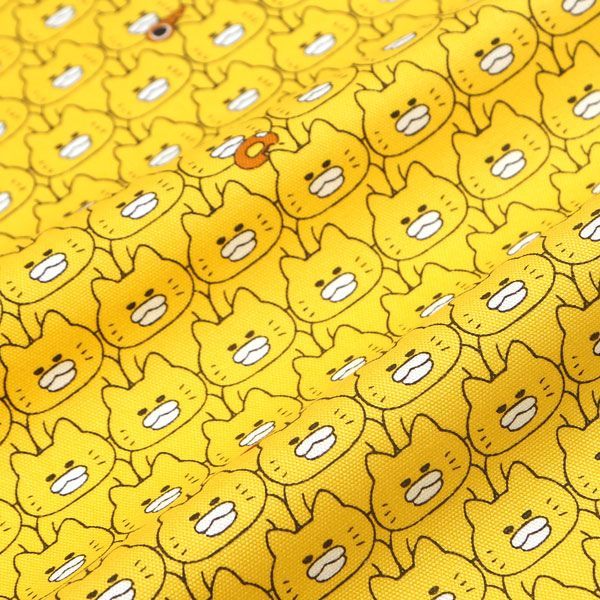 【ノラネコぐんだん】ファブリック（1mカットクロス/ノラネコいっぱい/ノラきいろ）