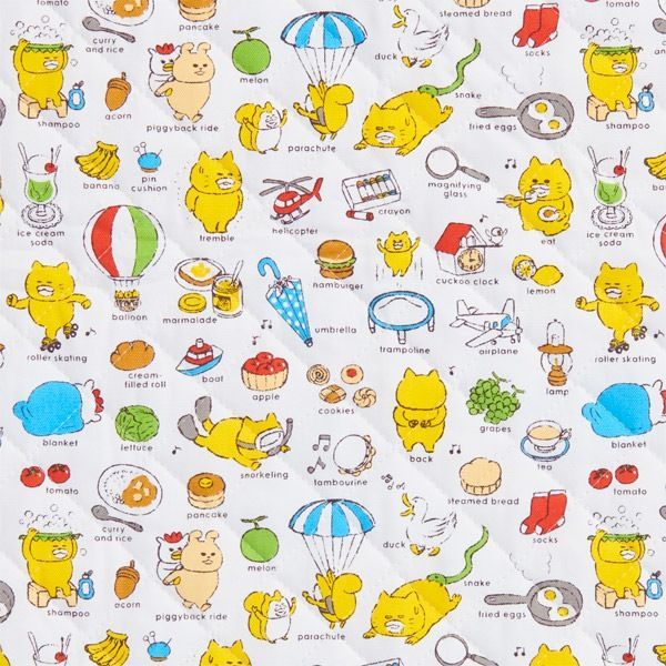 【ノラネコぐんだん】オックスキルト生地50cmカットクロス（ノラネコABC/カラフル）
