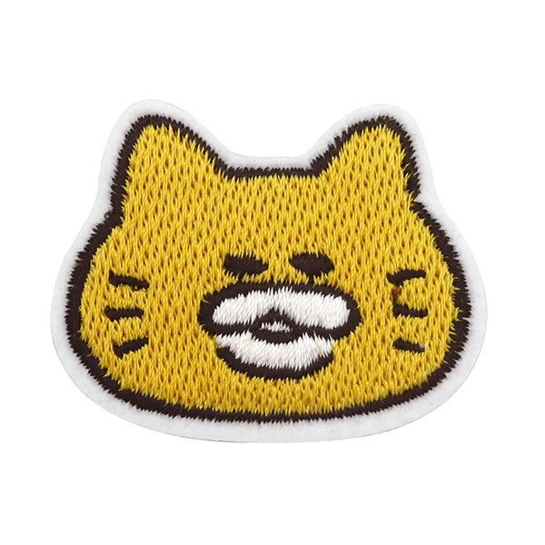 【ノラネコぐんだん】刺繍ワッペン（かお）