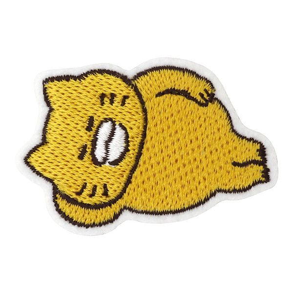 【ノラネコぐんだん】刺繍ワッペン（ねそべり）