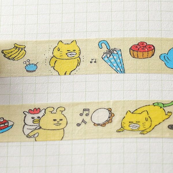 【ノラネコぐんだん】マスキングテープ(ベージュ)