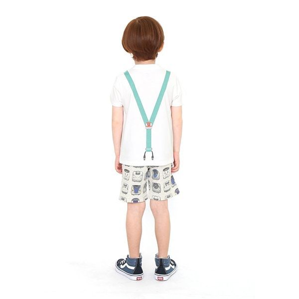【でんしゃのずかん】スウェットショートパンツ（でんしゃのずかんパターン）/110cm