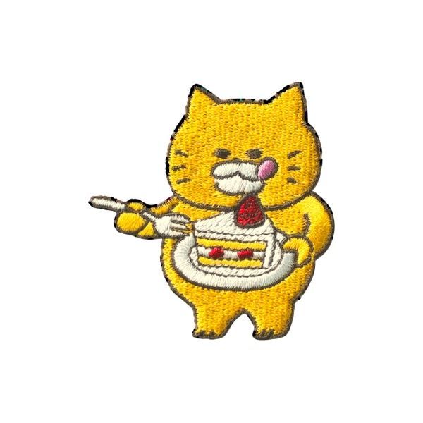 【ノラネコぐんだん】ワッペン/ショートケーキ