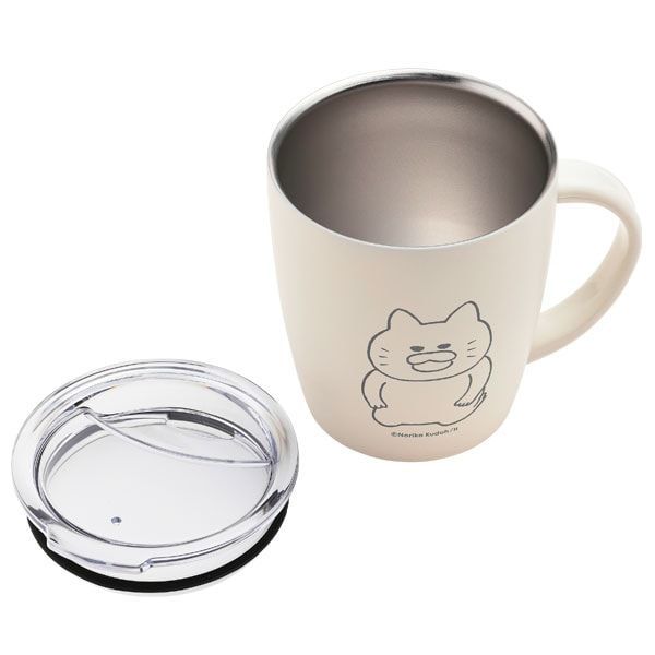 【ノラネコぐんだん】蓋つきステンレスマグ(はんせい)