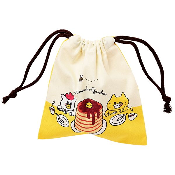 【ノラネコぐんだん】巾着（ホットケーキ）