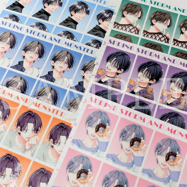 【漫画商店】証明写真風ステッカー（ミユキ蜜蜂/春の嵐とモンスター/コンプリートセット）