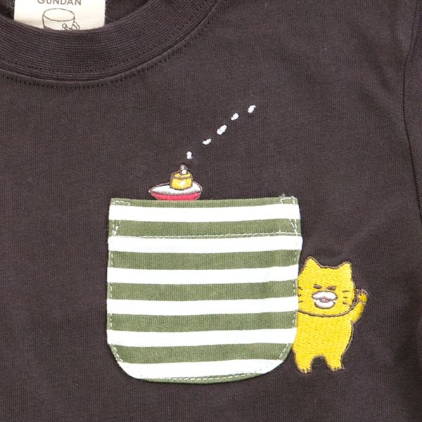 【ノラネコぐんだん】Tシャツ（ふね/黒）