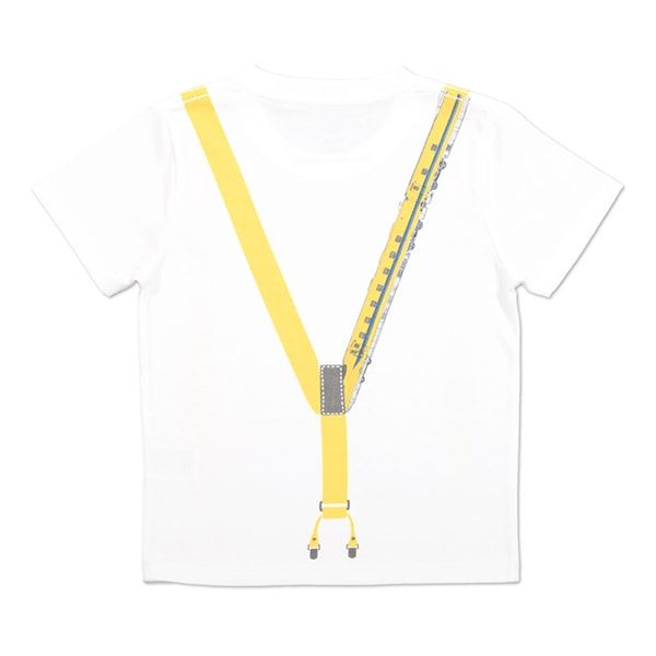 【でんしゃのずかん】キッズTシャツ（イエローサスペンダー）