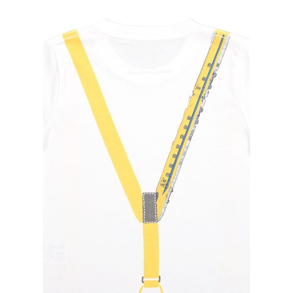 【でんしゃのずかん】キッズTシャツ（イエローサスペンダー）