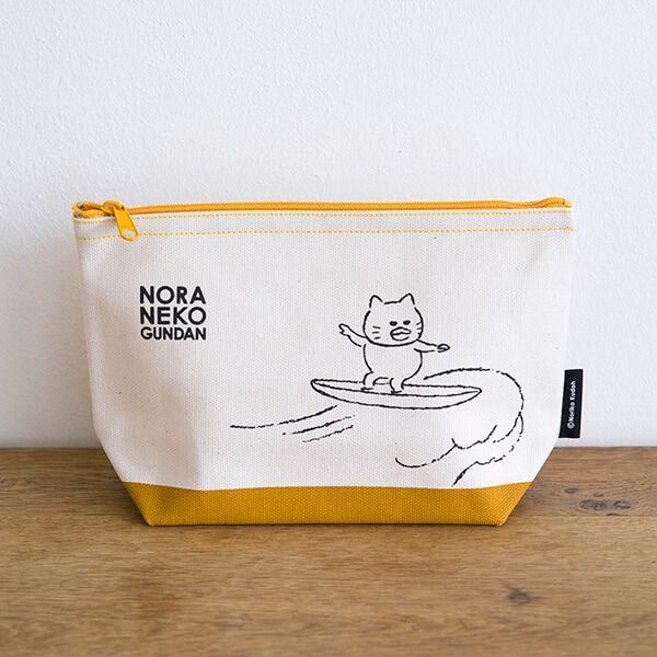 【ノラネコぐんだん】舟型ポーチ