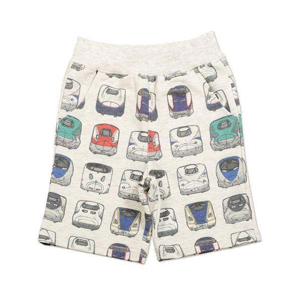 【でんしゃのずかん】スウェットショートパンツ（でんしゃのずかんパターン）